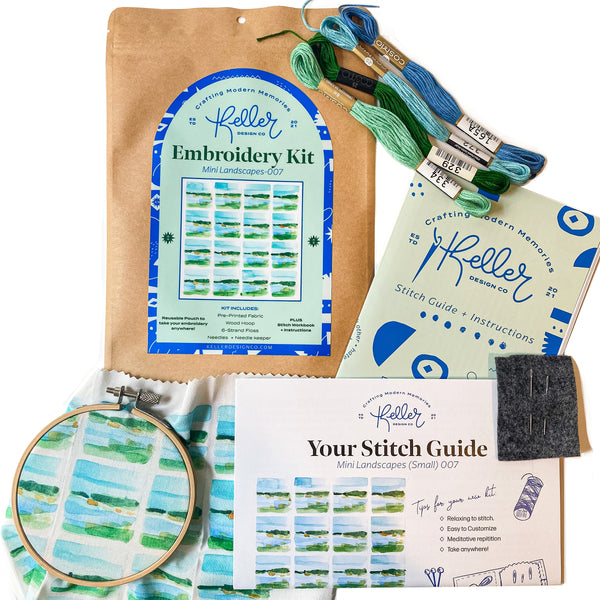 10 Embroidery Kits : FULL KITS (For Beginners and Younger Stitchers)