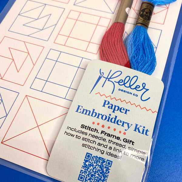 10 Embroidery Kits : Paper Embroidery Kit