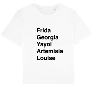 Our Iconic Women Artist Tee (White With Black Letters)